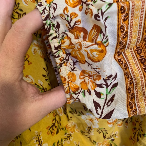 Umgee off the shoulder tie waist top blouse size M boho bohemian flowy - Picture 5 of 5